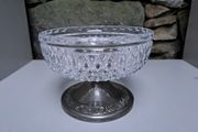 Vintage crystal and silver plated mint bowl