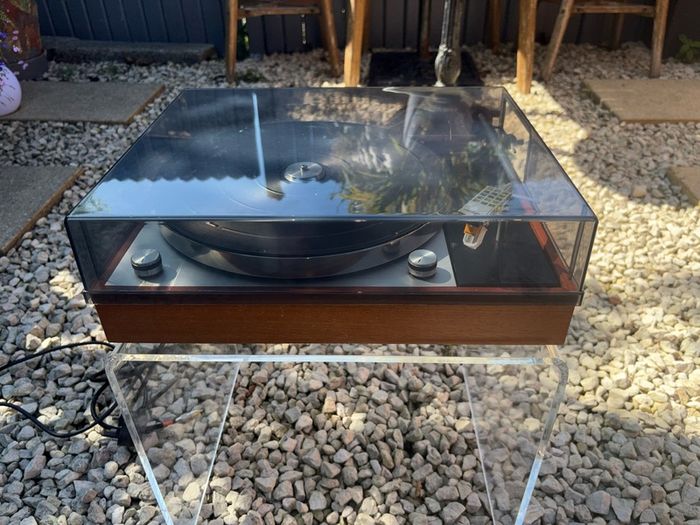Absolutely immaculate factory condition Thorens Td 150 Mark II. With original side cut dust cover in incredible condition after 55 years. Hand-built in Switzerland and Germany and one of the most famous and highly-regarded turntables ever made.