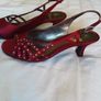 Clarkes Shoe/Stylish Red Satin Shoes from Clarkes  .. Colour: Red  ..  Size: 5.5 UK  ..  39 EU Image 4