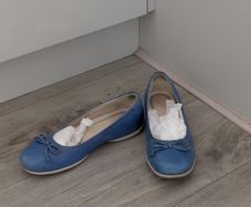 Ecco Leather Ballerinas - Size 36 (sky blue)