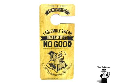 Harry Potter Door Sign With I Solemnly Swear That I Am Up To No Good Novelty Collectible From Penneys Primark Home   Brand new in original packaging This is official merchandise