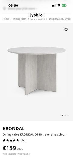 Dining table and 4 chairs .