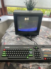 Vintage Amstrad cpc 464, monitor manual and games