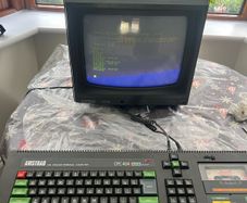Vintage Amstrad cpc 464, monitor manual and games