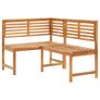 Garden Corner Bench 140 cm Solid Acacia Wood Image 2