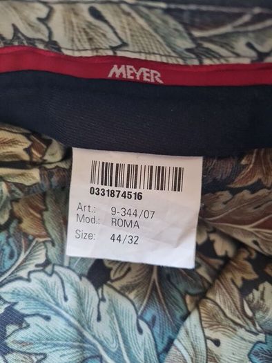 Meyer roma trousers Size 44/32 zip fly grey polyester In excellent condition