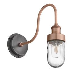 Industville Swan neck outdoor and bathroom copper light