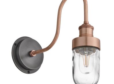 Industville Swan neck outdoor and bathroom copper light