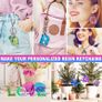 Epoxy Resin Kits for Beginners, 192 Pcs Letter Number Resin Moulds Silicone Keyring Making Kit, with 400ml Clear Resin, Resin Accessories/Pigment/Glitter Sequin/Gold Leaf/Keychain Tassels (FREE SHIPPING) Image 4