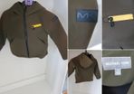 Michael Kors Kids Olive Green Hooded Jacket 3T Yellow Zip