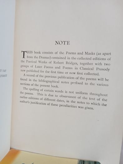The Poetical Works of Robert Bridges: Excluding the Light Dramas by Robert Bridges (LP135)
