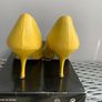Mango Yellow Leather Heels Image 4