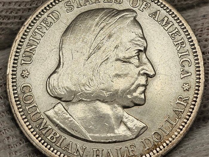 USA United States Silver 1893 Half Dollar Columbian Expo AU+++