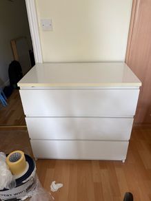 white drawers
