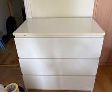 white drawers