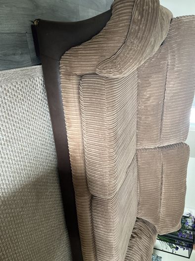 brown 3 seater