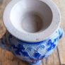 Antique 1880s Westerwald salt glazed German pottery, vase, no damage, post 15e Image 7