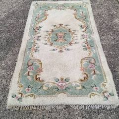Mid Century Chinese Hand Woven Wool Rug (72x38")