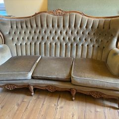 queen anne 3 seater couch