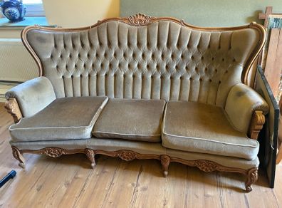 queen anne 3 seater couch