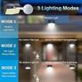 NEW SALE | 2 Pack Solar Lights Outdoor, 138 LED Solar Security Lights Motion Sensor with 3 Lighting Modes, Solar Powered Lights Waterproof Solar Wall Lights Outdoor for Fence Garden Yard Garage Image 6