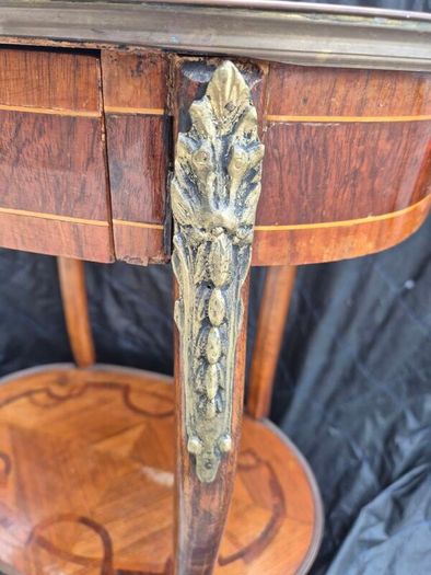 Table Vintage Antiques Rare find Satinwood rosewood side table with single drawer gift present  cottage home house hallway  side table  decoration display inlay top and bottom coffee  corner 1900 living bedside lamps bedroom kitchen restaurant phone