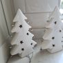 White Ceramic Light-Up Christmas Trees with Bells X 2 Image 4
