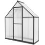 Aluminum Polycarbonate Garden Greenhouse with Adjustable Window and Hinged Door Weather-Resistant Transparent Image 5