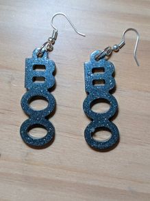 Handmade Halloween Boo Earrings