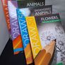SALE! Set of 4 DRAW 50 drawing books: Dinosaurs, Flowers, Animals and Endangered Animals Image 2