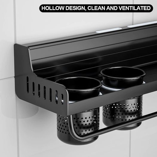 BRAND NEW Kitchen Organizer Wall-mounted Spices Space Shelf Aluminum Multifunction Organizer Rack for Spice