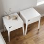 Pair of IKEA SELJE Bedside Lockers White Metal Scandi Style Image 3