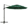 4-Tier Parasol with Aluminium Pole Green 3x3 m Image 3