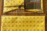 Yellow Dickie Bow and Matching Pocket Square