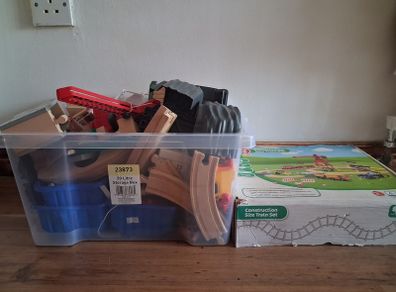 Wooden train set