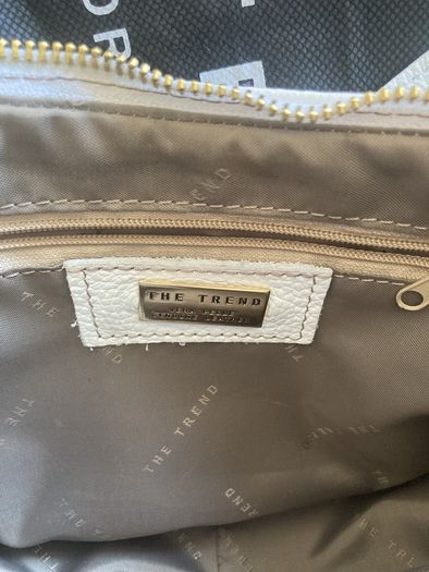 White Leather Shoulder/Crossbody Bag