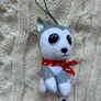 McDonalds Christmas TY Beanie Boo Plush Hailey The Husky Used Please Look at the pictures Image 4