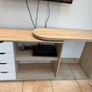 oak/white desk Image 3