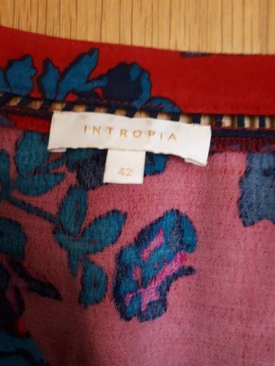 Intropia Rojo Red Print Dress