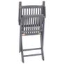 9 Piece Garden Dining Set Solid Acacia Wood Grey Image 10