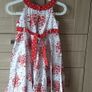 Lovely girl dress,Red and white flower girl dresses. Image 4