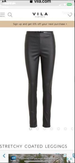 jeans Bnwt size 10 black leather coated skinny jeans