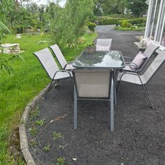 6 Seater Garden Patio Set Table & Reclining Chairs