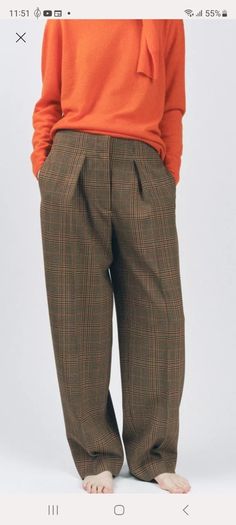 Zara Collection brand New Check Darted Trousers size L with Tag