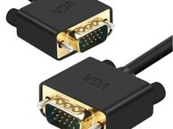 main image for ad New Premium 2m Gold Shielded VGA Monitor Cable 15 PIN D-SUB DB15 Full HD #924