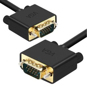 New Premium 2m Gold Shielded VGA Monitor Cable 15 PIN D-SUB DB15 Full HD #924