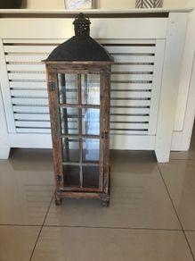 Very Tall Floor Standing Rustic Wooden Candle Holder