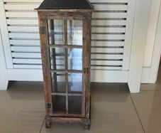Very Tall Floor Standing Rustic Wooden Candle Holder