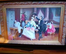 Ballroom Scene - Antique Frame Reproduction Print