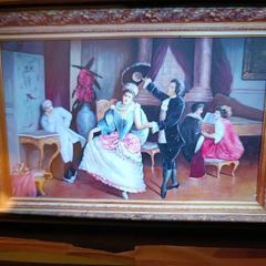 Ballroom Scene - Antique Frame Reproduction Print